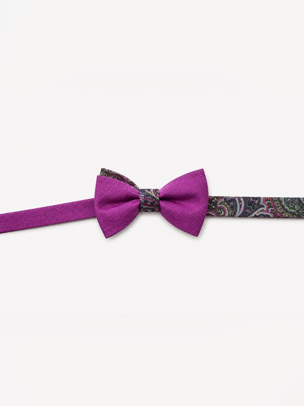 Edward Armah Silk Bow Tie Purple Paisley Adjustable Formal Bowtie